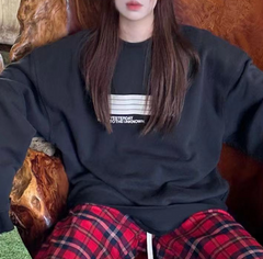 Logo Print Pullover Oversized Sweatshirt