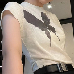 Short Sleeve Butterfly Graphic Tee