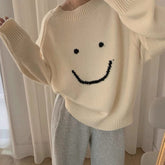 Smiley Face Oversized Sweater