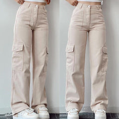 Street Style Straight Leg Cargo Pants