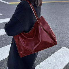 The Burgundy Bella Leather Shoulder Bag