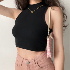 Turtleneck Crop Tank Top