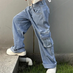 Ultility Blues Baggy Cargo Jeans