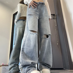 Vintage Baggy Knee Ripped Jeans