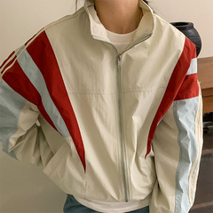 Vintage Patchwork Collar Neck Jacket