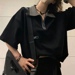 Vintage Polo Neck Short Sleeve Tee