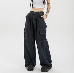 Vintage Punk Baggy Cargo Jeans