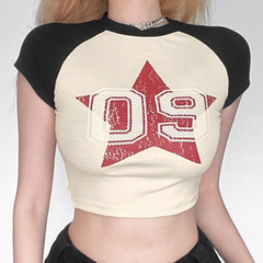 Vintage Star Logo Raglan Short Sleeve Tee
