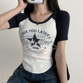 Vintage Star Raglan Short Sleeve Tee