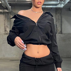 Vintage Zip Up Cropped Jacket