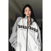 Raglan Sleeve Embroidered Oversized Jacket