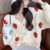 Strawberry Crochet Cardigan