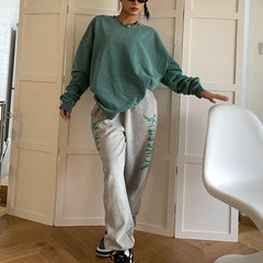 Grunge Print Retro Sweatpants