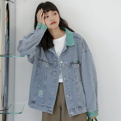 Lined Button Up Denim Jacket