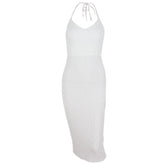 Mid Length Slit Dress