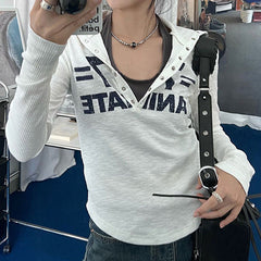 Vintage Long Sleeve Hooded Tee