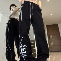 Piping Detail Baggy Sweatpants