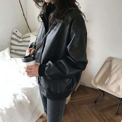 Student Faux Leather Jacket