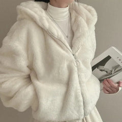 Oversized Fleece Hooded Jacket