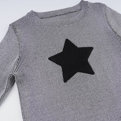 Toweling Star Rib Crop Sweater