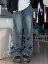 Vintage Denim Star Patch Boyfriend Jeans