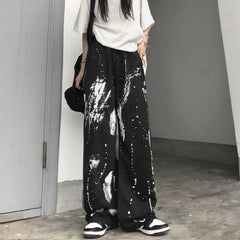 Wide Leg Pants High Waist Drape Retro