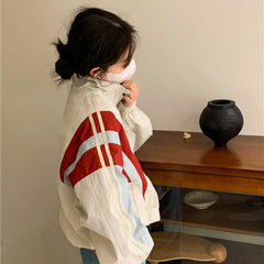 Vintage Patchwork Collar Neck Jacket