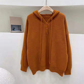Simple Hooded Pullover Knit Sweater