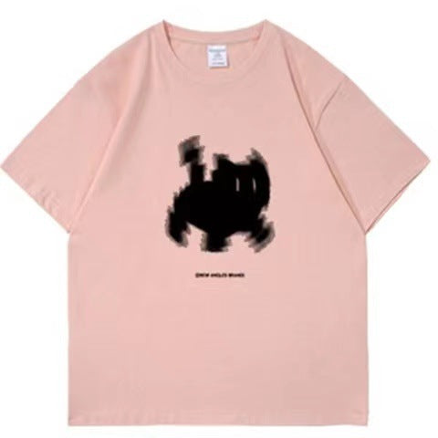Aesthetic Black Cat Print Oversized T-shirt
