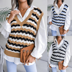 Hollow Leaf Casual Knitted Sweater