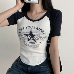 Vintage Star Raglan Short Sleeve Tee