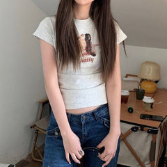 Rabbit Print Short Sleeve Tee