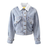 Fleece Lined Button Up Denim Jacket
