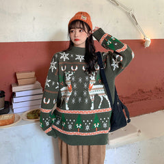 Christmas Elk Jacquard Sweater