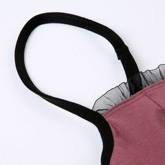 Vintage Lace Letter Print Tank Top