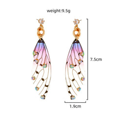 Resin Butterfly Wing Earrings