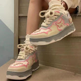 Aesthetic Butterfly Bat Patchwork Sneakers