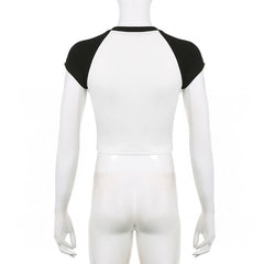 Vintage 90's Print Raglan Short Sleeve Tee