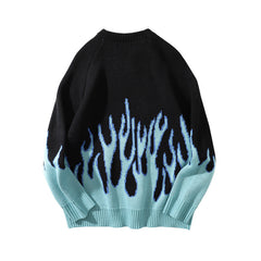 Vintage Blue Flame Sweater