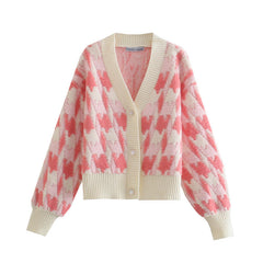 Bubble Gum Pink Knit Cardigan