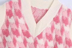 Bubble Gum Pink Knit Vest