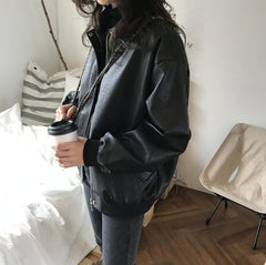 Student Faux Leather Jacket