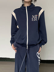 Patchwork Jacket Tracksuit Set