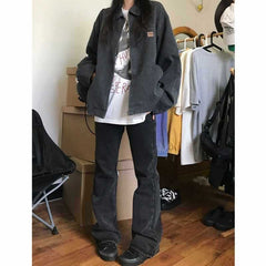 Lapel Neck Jacket Oversized Jacket