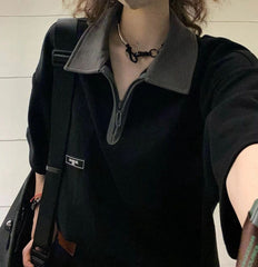 Vintage Polo Neck Short Sleeve Tee