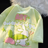 Aesthetic Cartoon Print Oversized T-shirt