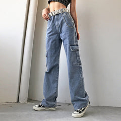 Cargo Pockets Baggy Casual Pants