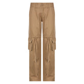 Drawstring Pocket Utility Washed Slim Straight Jeans