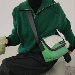 Dark Green Zip Up Knit Cardigan