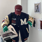 Street Embroidery Letters Varsity Jacket